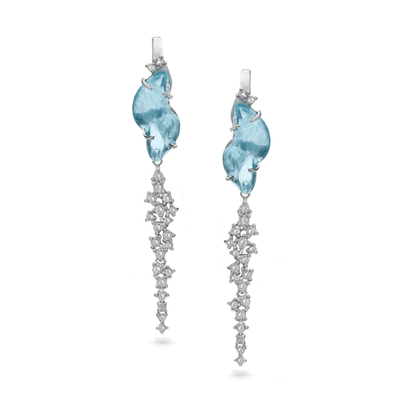 Brinco Água Marinha e Diamantes — Abigail Roiz