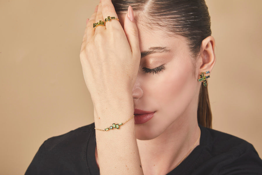 Pulseira Turmalinas Verdes — Abigail Roiz — vista 2