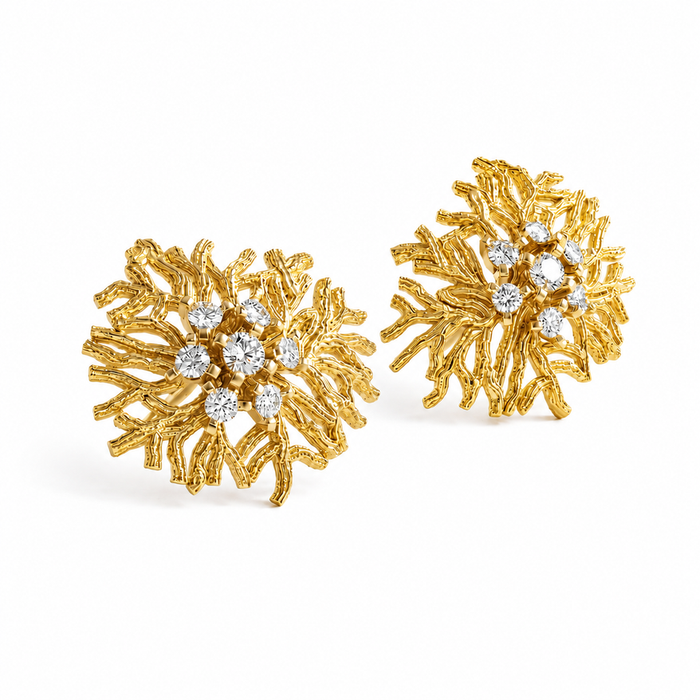 Brinco Ninho de Ouro e Diamante (Ninho de Luz), ouro amarelo — Abigail Roiz