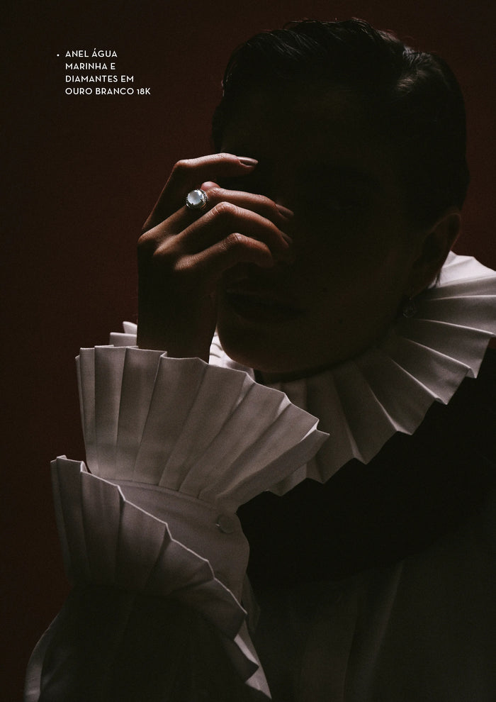 Anel Água Marinha e Diamantes — Abigail Roiz
